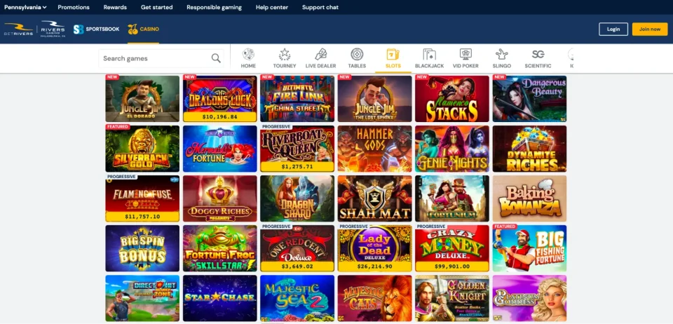 betrivers review more slot games