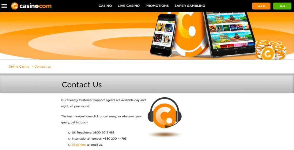 casinocom review contact us