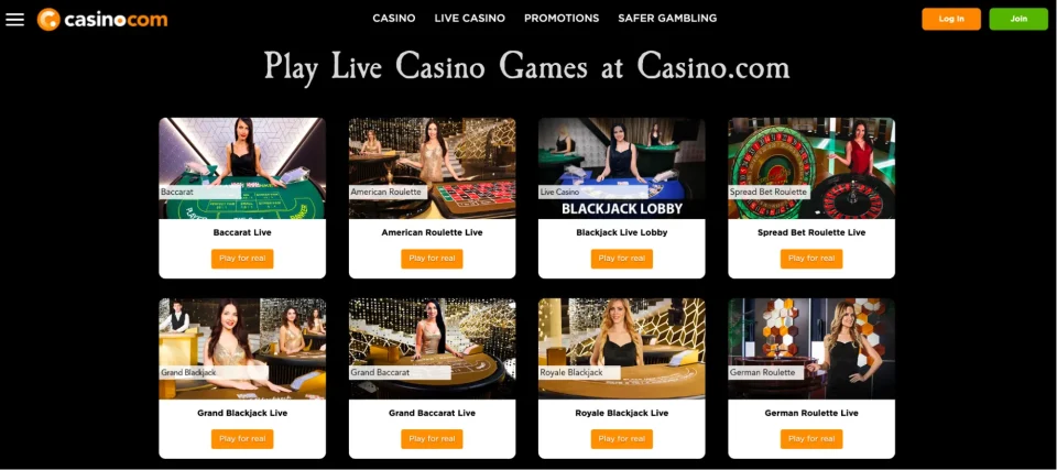 casinocom review live casino