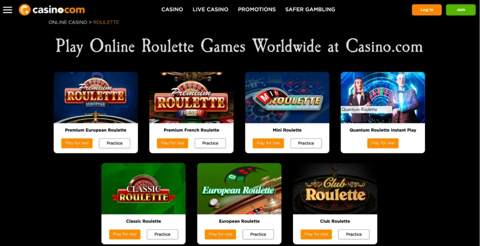 casinocom review roulette games