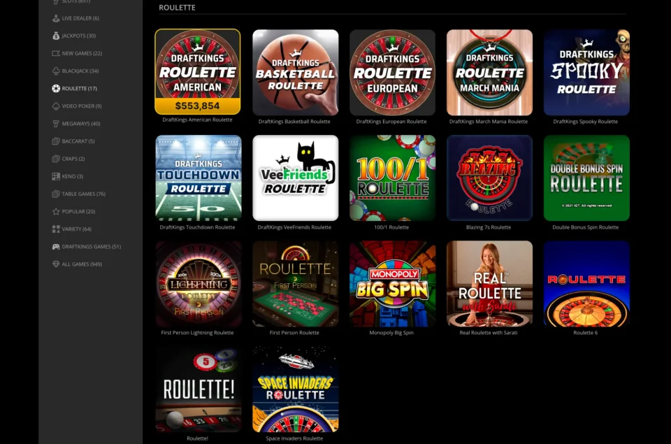 draftkings review roulette games