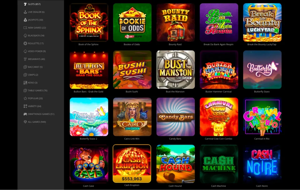 draftkings review win with slot games