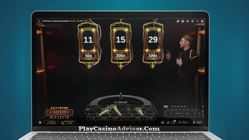 Experience the thrill of real-time gambling at premier live casinos with Evolution's Lightning Roulette game.