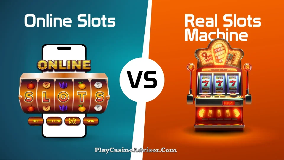 online vs machines online slots versus land based slots 1
