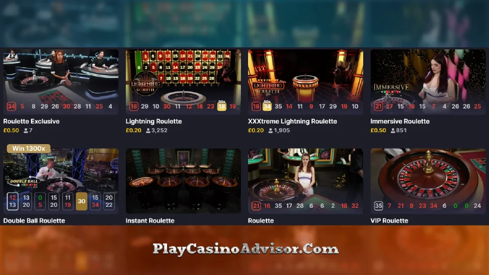 roulette live roulette lobby from evolution gaming